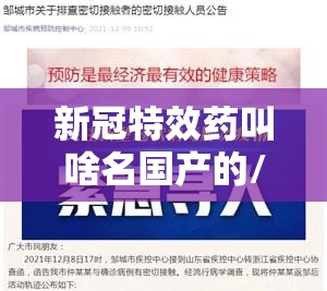 新冠特效药叫啥名国产的/新冠特效药面世