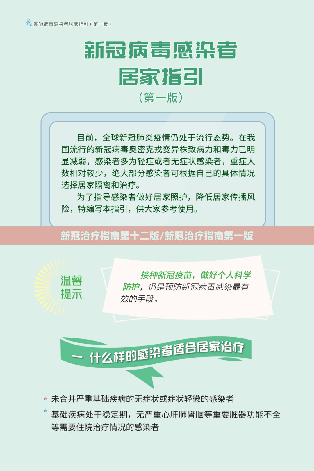 新冠治疗指南第十二版/新冠治疗指南第一版