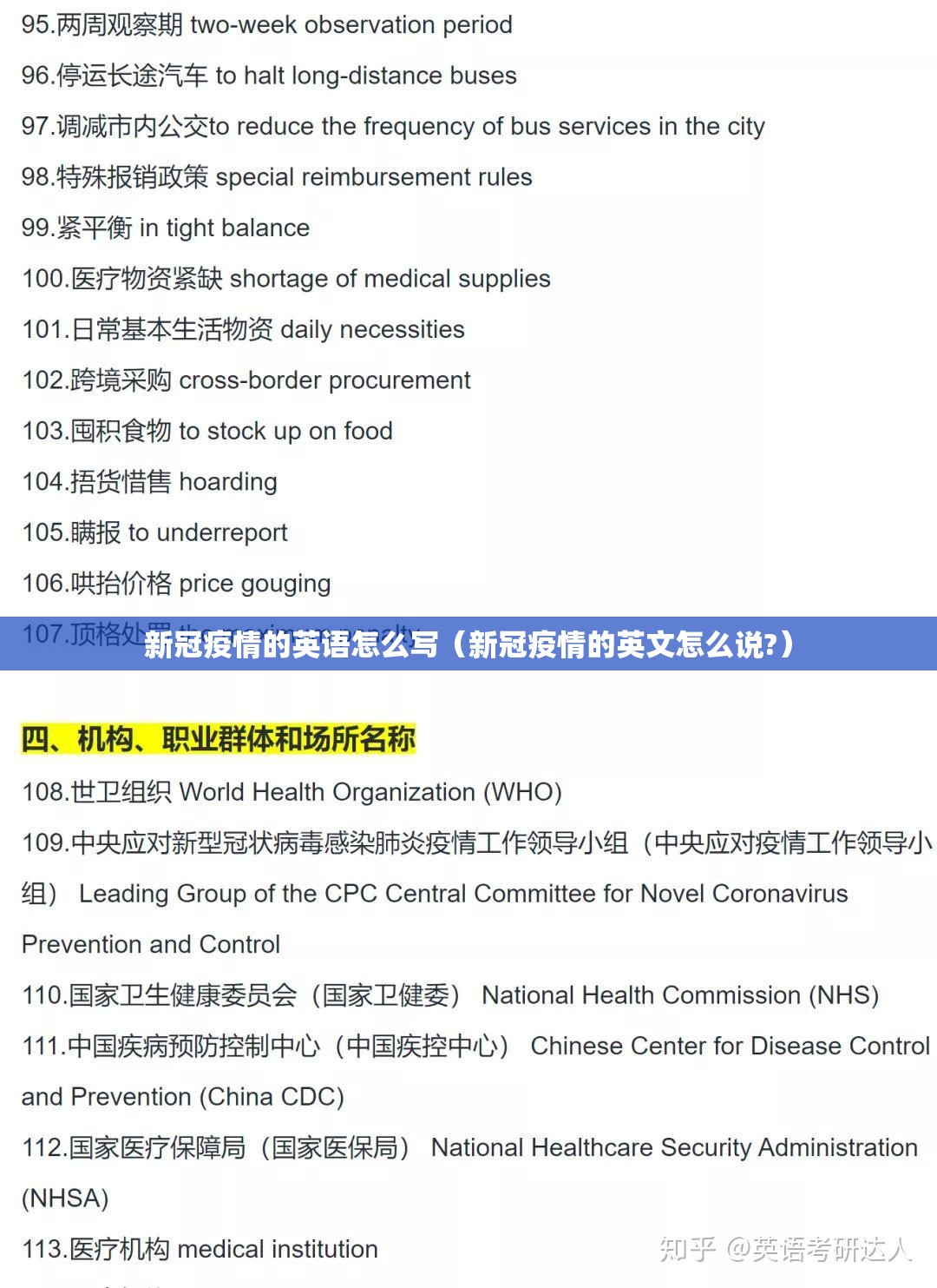 新冠疫情的英语怎么写（新冠疫情的英文怎么说?）