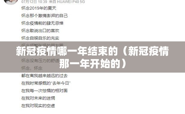新冠疫情哪一年结束的（新冠疫情那一年开始的）