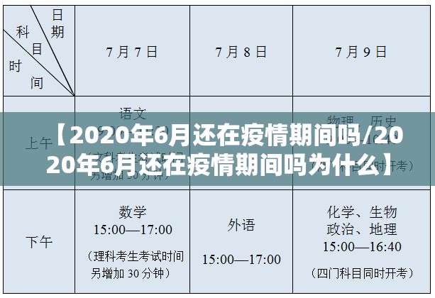 【2020年6月还在疫情期间吗/2020年6月还在疫情期间吗为什么】