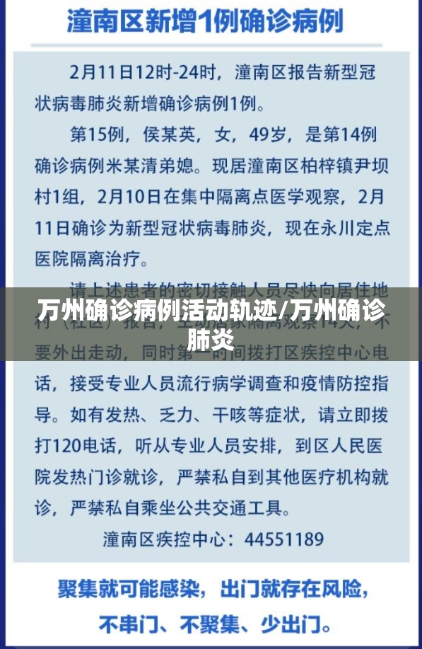 万州确诊病例活动轨迹/万州确诊肺炎