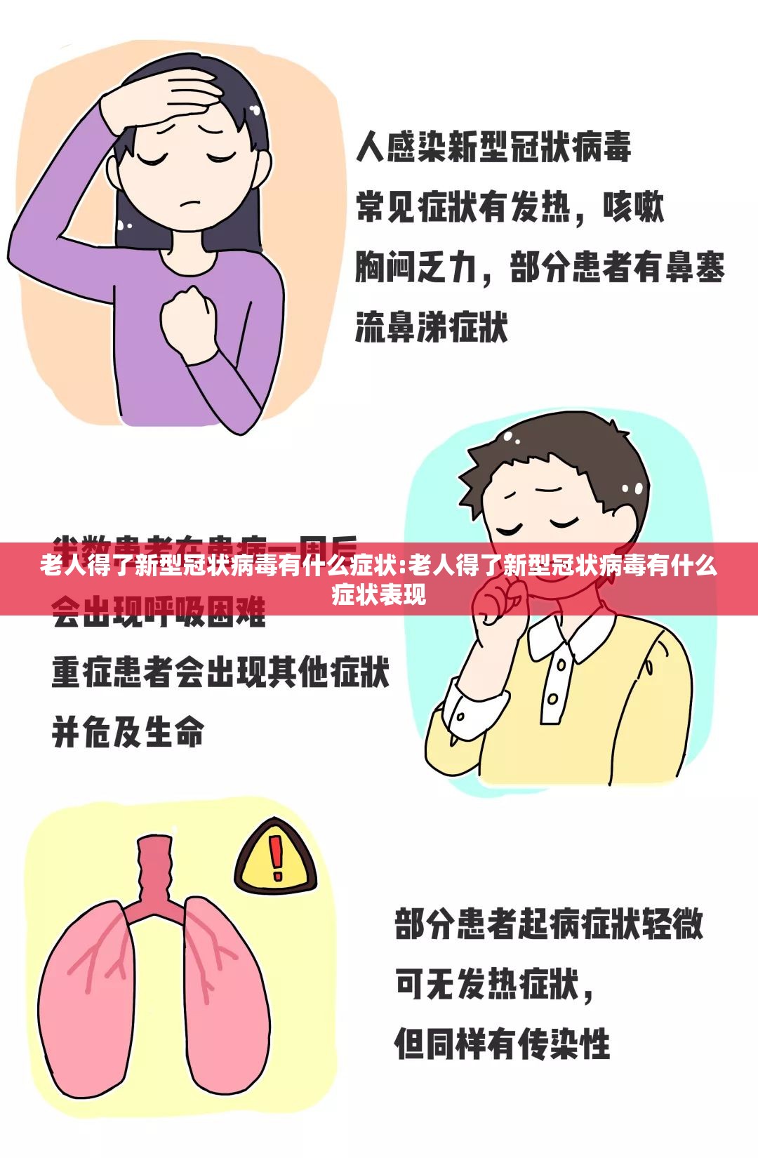 老人得了新型冠状病毒有什么症状:老人得了新型冠状病毒有什么症状表现