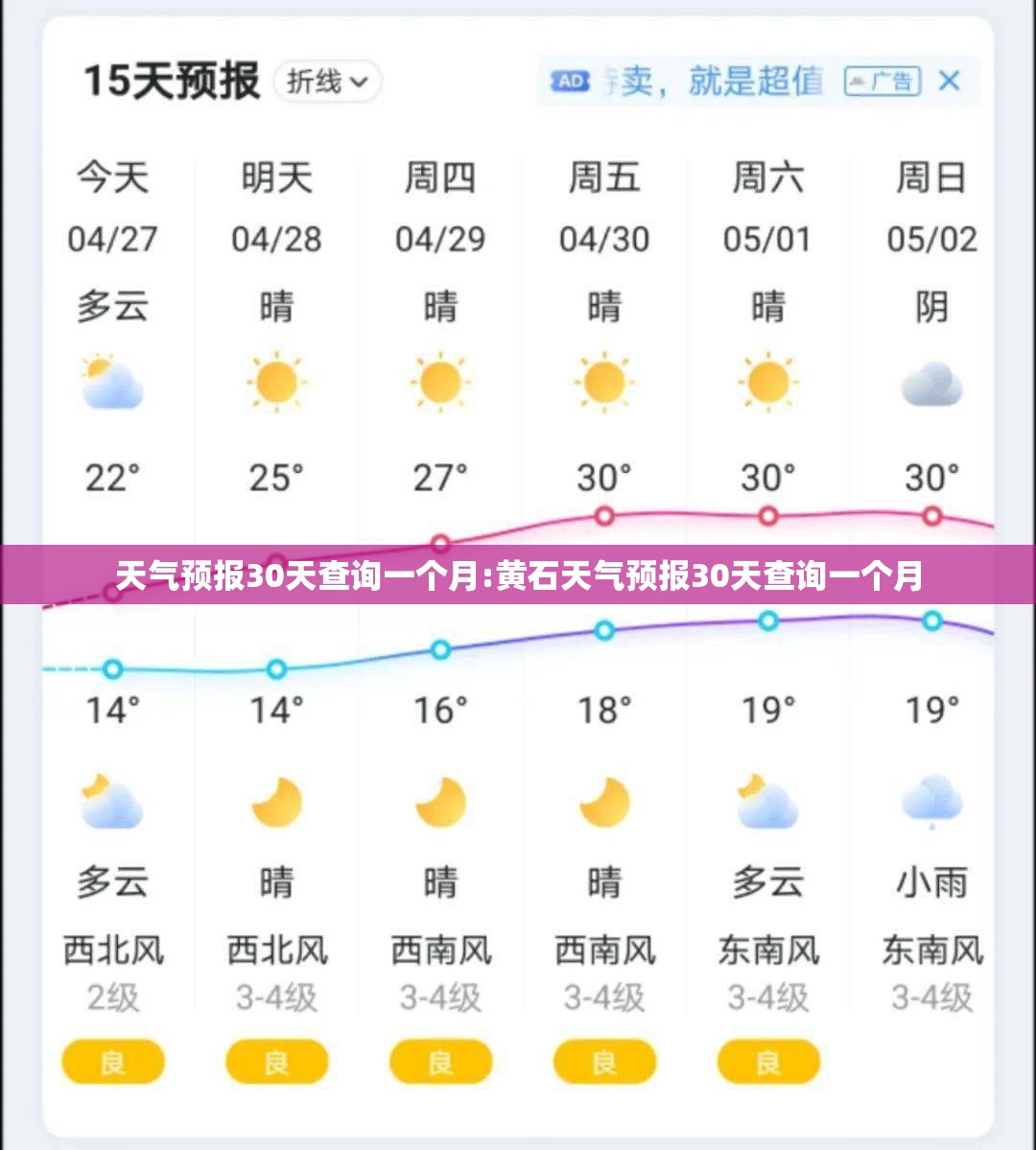 天气预报30天查询一个月:黄石天气预报30天查询一个月