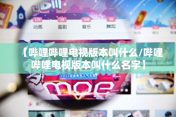 【哔哩哔哩电视版本叫什么/哔哩哔哩电视版本叫什么名字】