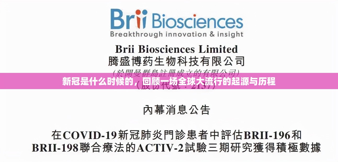 新冠是什么时候的，回顾一场全球大流行的起源与历程