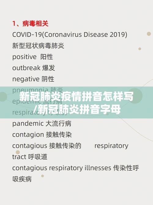 新冠肺炎疫情拼音怎样写/新冠肺炎拼音字母