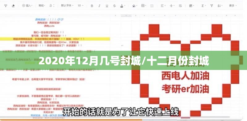 2020年12月几号封城/十二月份封城