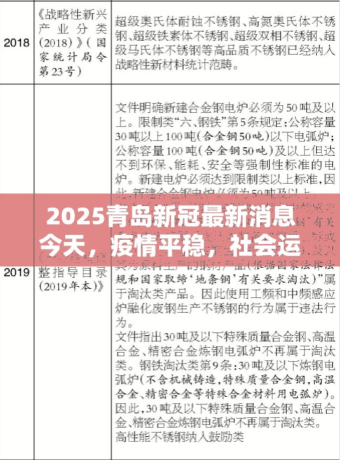 2025青岛新冠最新消息今天，疫情平稳，社会运行正常化