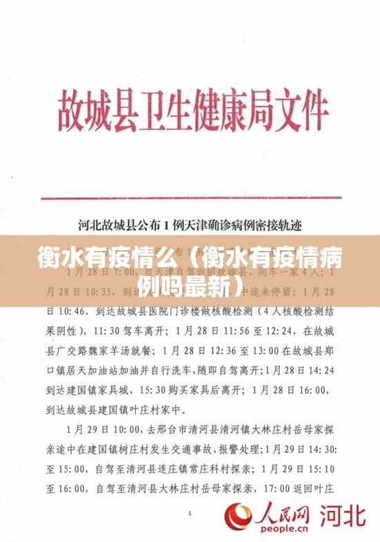 衡水有疫情么（衡水有疫情病例吗最新）