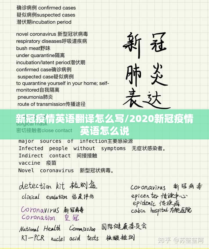 新冠疫情英语翻译怎么写/2020新冠疫情英语怎么说