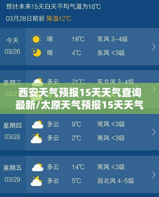 西安天气预报15天天气查询最新/太原天气预报15天天气查询最新