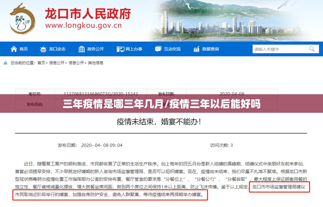 三年疫情是哪三年几月/疫情三年以后能好吗