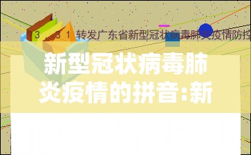新型冠状病毒肺炎疫情的拼音:新冠肺炎疫情 拼音