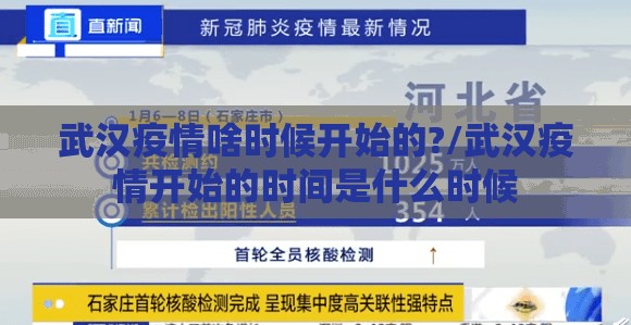 武汉疫情啥时候开始的?/武汉疫情开始的时间是什么时候