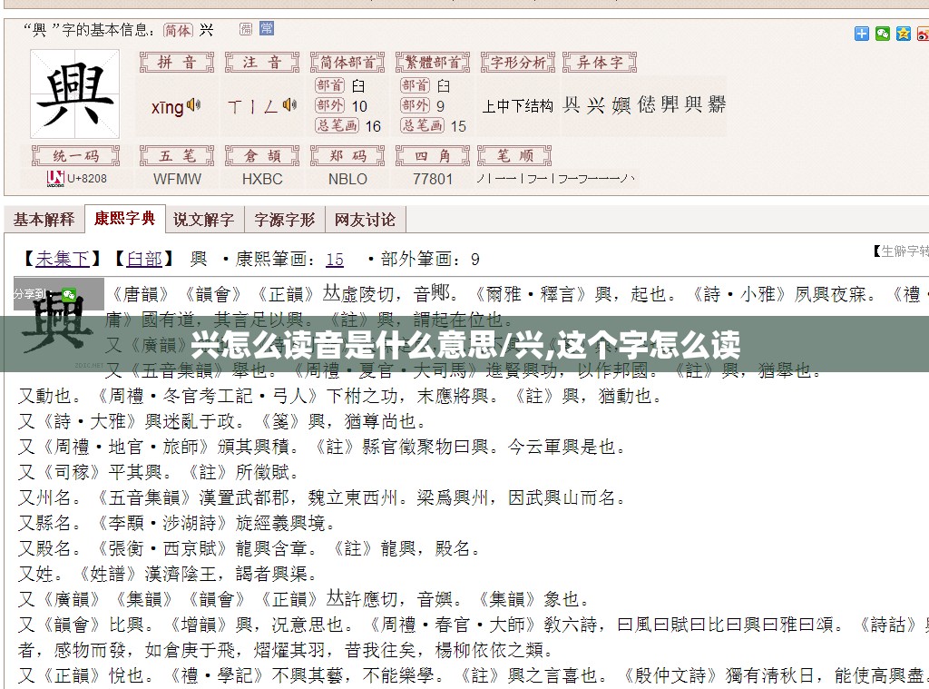 兴怎么读音是什么意思/兴,这个字怎么读