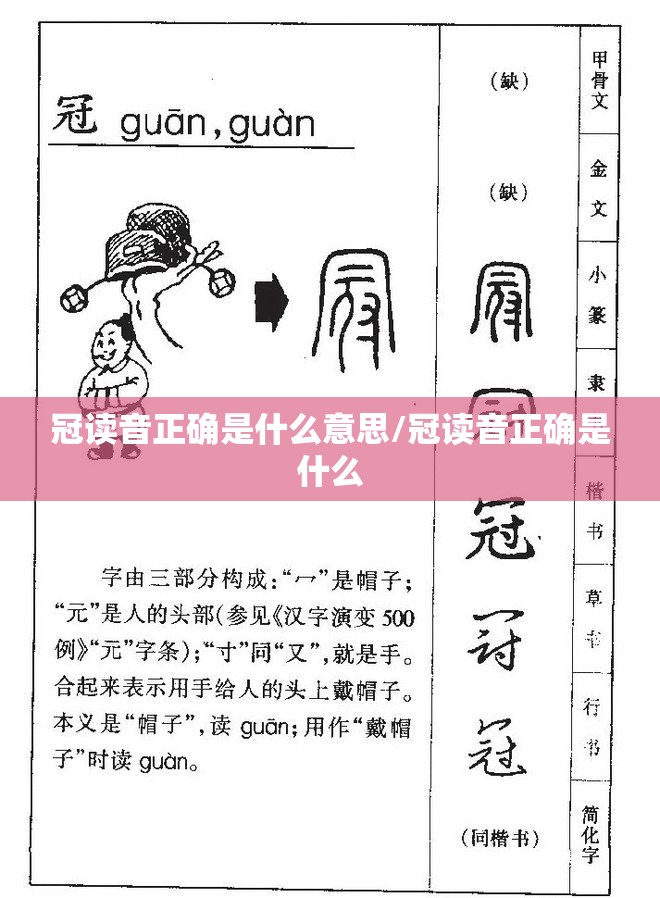 冠读音正确是什么意思/冠读音正确是什么