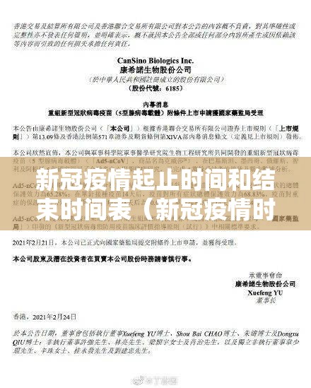 新冠疫情起止时间和结束时间表（新冠疫情时间梳理）