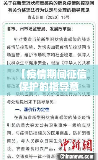 【疫情期间征信保护的指导意见/疫情期间征信保护的指导意见有哪些】
