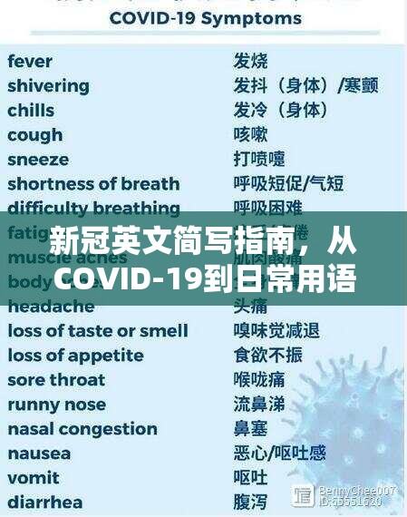 新冠英文简写指南，从COVID-19到日常用语的全解析