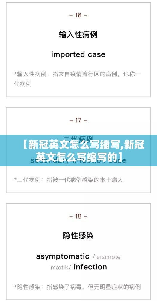 【新冠英文怎么写缩写,新冠英文怎么写缩写的】