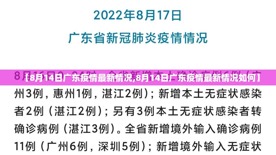 【8月14日广东疫情最新情况,8月14日广东疫情最新情况如何】
