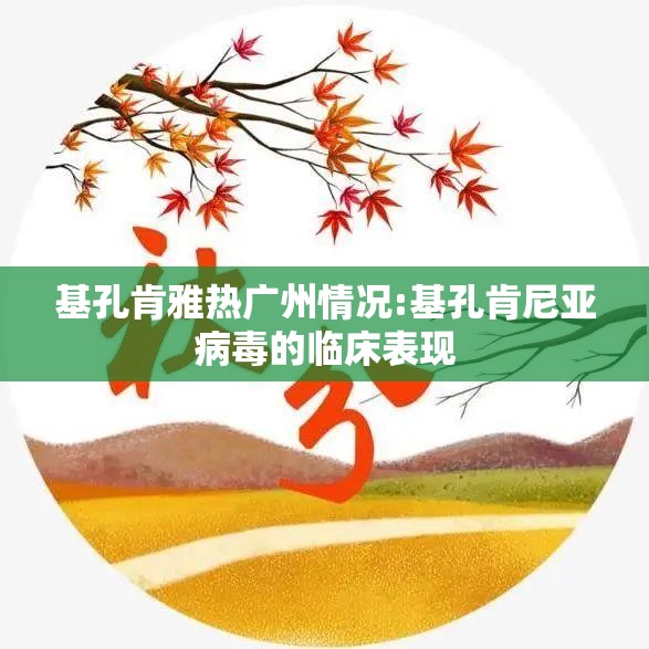 基孔肯雅热广州情况:基孔肯尼亚病毒的临床表现