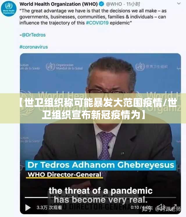 【世卫组织称可能暴发大范围疫情/世卫组织宣布新冠疫情为】