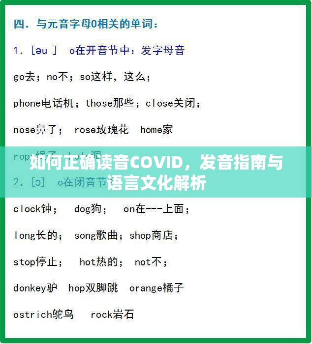 如何正确读音COVID，发音指南与语言文化解析