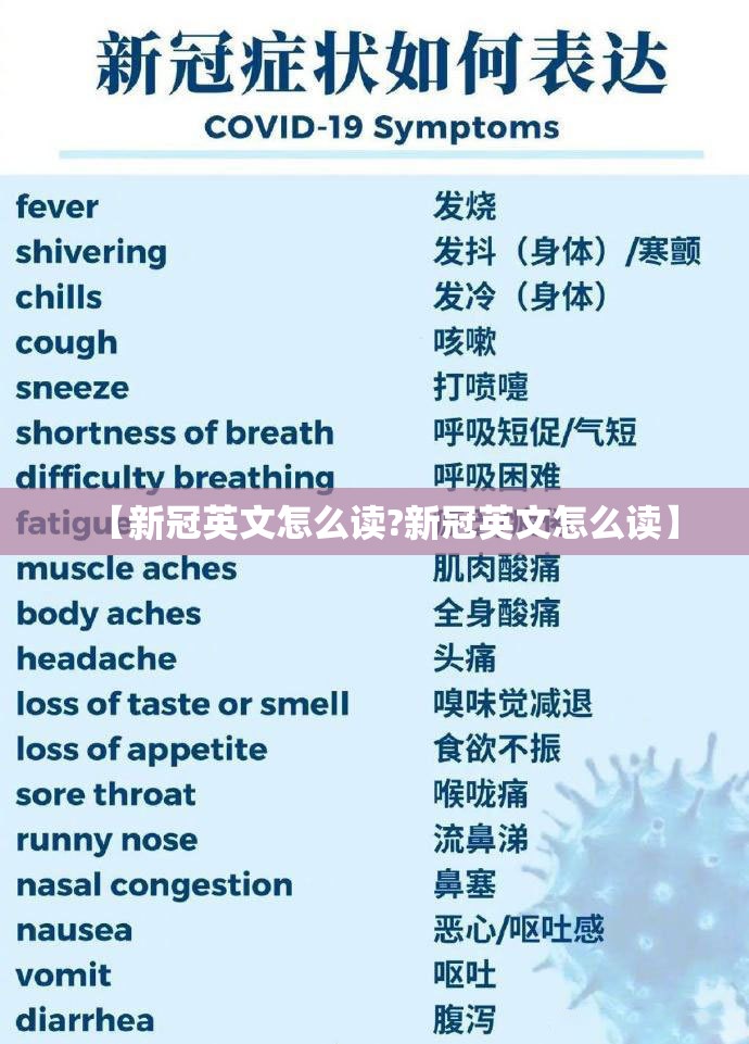 【新冠英文怎么读?新冠英文怎么读】