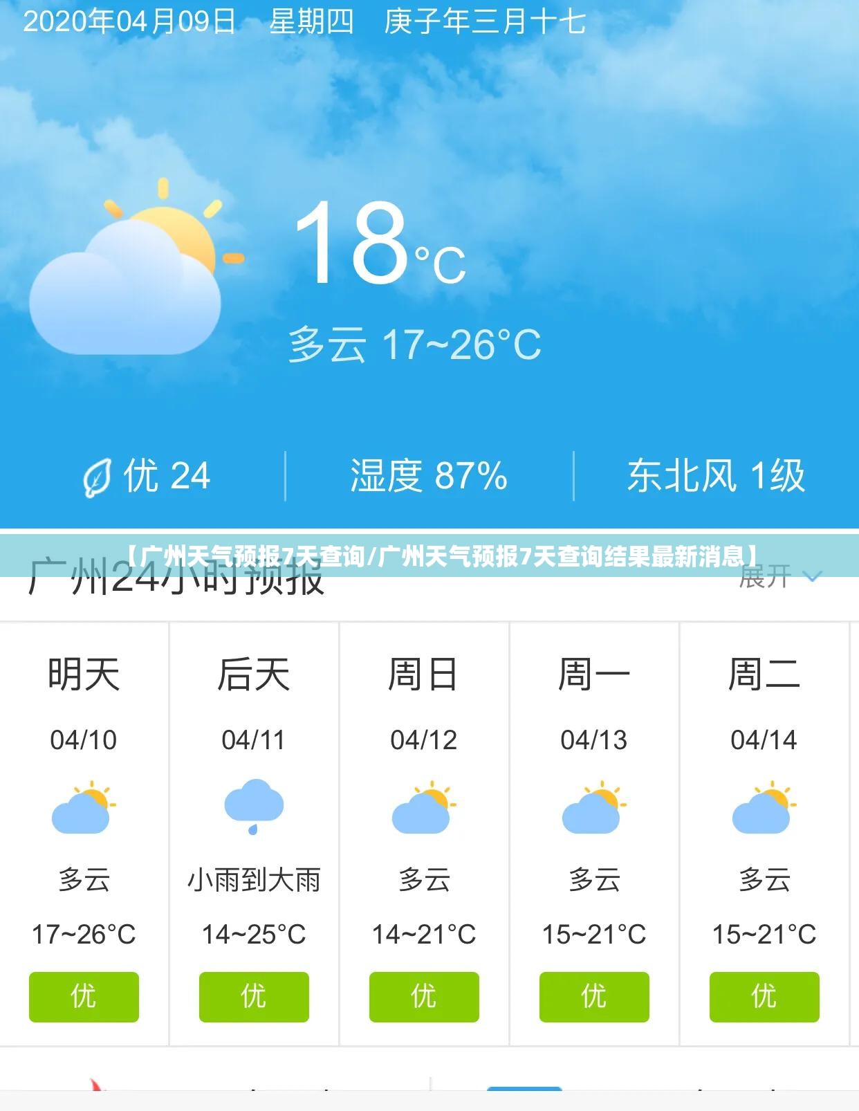 【广州天气预报7天查询/广州天气预报7天查询结果最新消息】