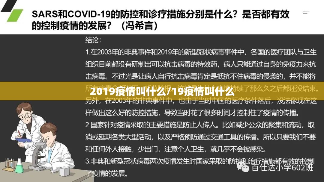2019疫情叫什么/19疫情叫什么