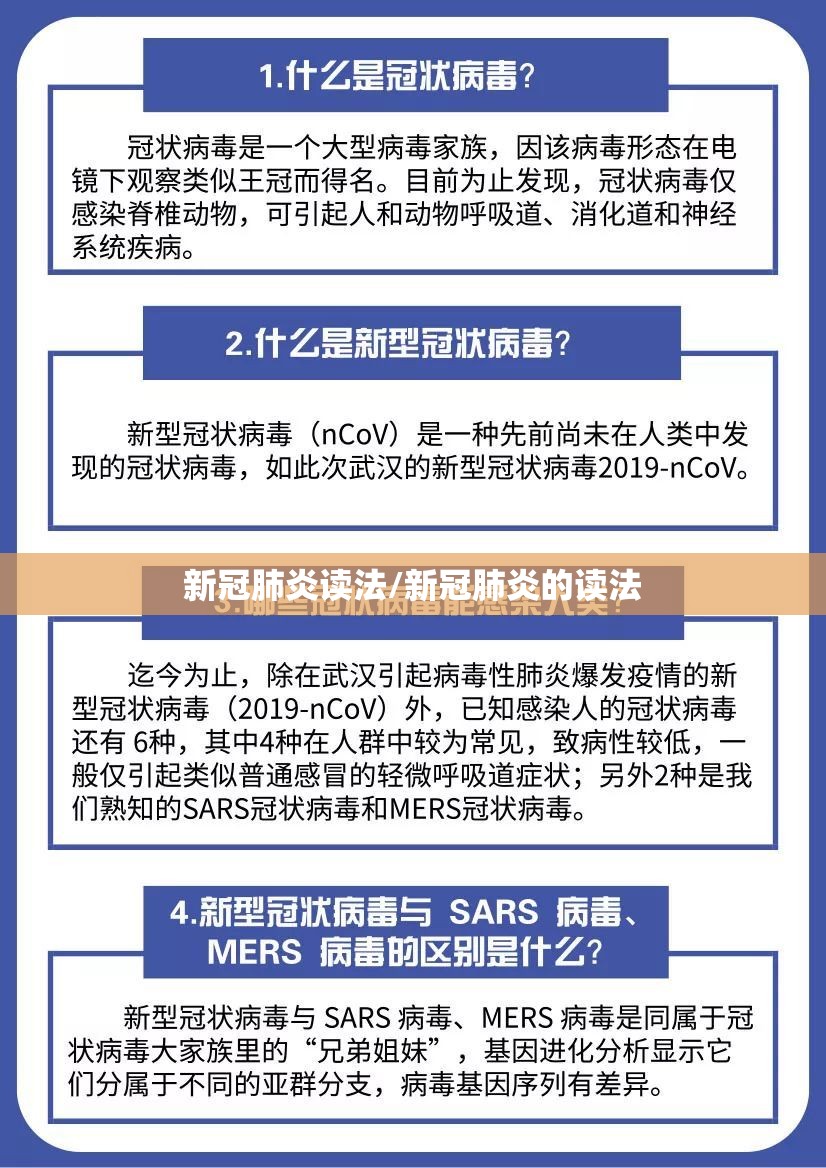 新冠肺炎读法/新冠肺炎的读法