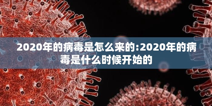 2020年的病毒是怎么来的:2020年的病毒是什么时候开始的