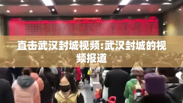 直击武汉封城视频:武汉封城的视频报道