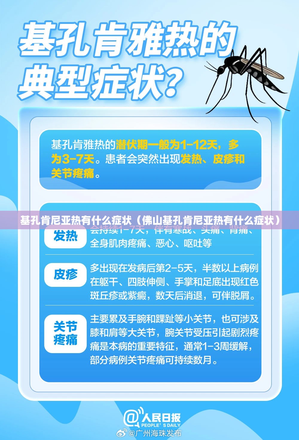 基孔肯尼亚热有什么症状（佛山基孔肯尼亚热有什么症状）