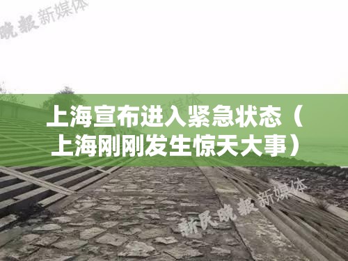 上海宣布进入紧急状态（上海刚刚发生惊天大事）