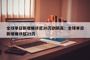 全球单日新增确诊近26万创新高：全球单日新增确诊超29万